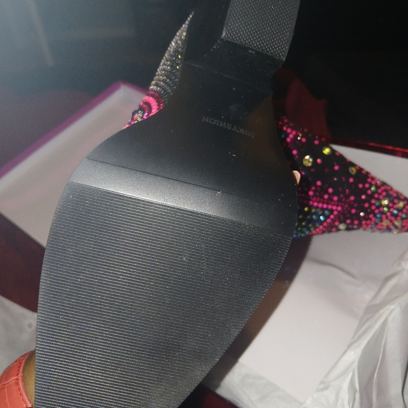 Colorful Rhinestone Cross Design Boots - Picture 4 of 7